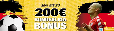 jetzt 200 Euro Bonus zum Start der Bundesliga holen