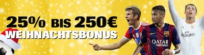 Interwetten 250 Euro Weihnachtsbonus