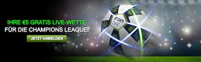 Ironbet Gratis Livewette zur Champions League