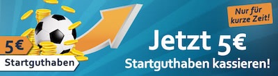 Betworld Startguthaben im Wert von 5 Euro