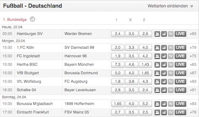 Tipico Bundesliga Quoten Tipico Bundesliga Quoten