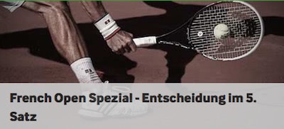 Betway Cashback Angebot French Open
