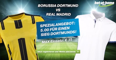 bet-at-home Quotenaktion Dortmund vs Real
