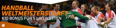Expekt Livewetten Bonus zur Handball WM