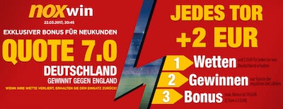 Noxwin Quotenboost Deutschland vs England