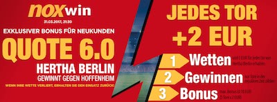 Noxwin Quotenboost - Hertha vs Hoffenheim
