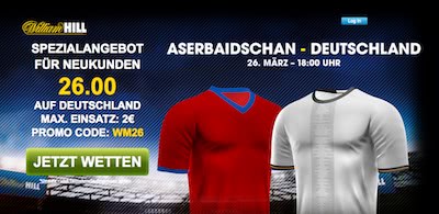 William Hill Neukundenangebot zur WM Quali