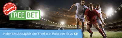 Sportingbet Freebet Aktion - 5 Euro jeden Tag