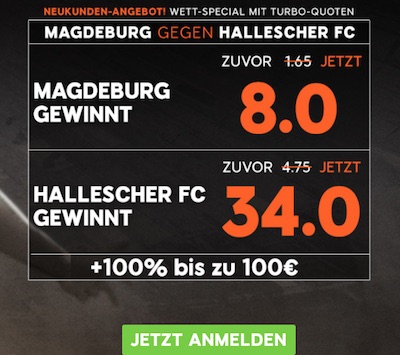 Magdeburg gegen Hallescher FC Quotenboost 888sport