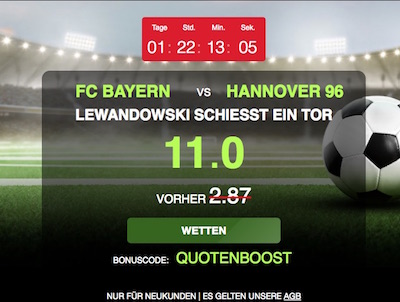 Netbet Boost Bayern München gegen Hannover 96