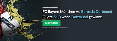 Bayern München gegen Borussia Dortmund Quotenboost bei Betvictor