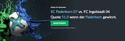 SC Paderborn gegen FC Ingolstadt Quotenboost bei Betvictor