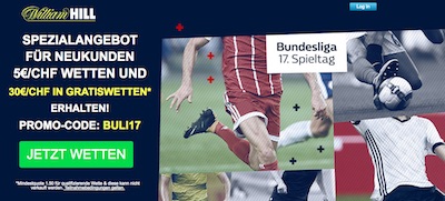 William Hill Bundesliga Aktion zum 17. Spieltag