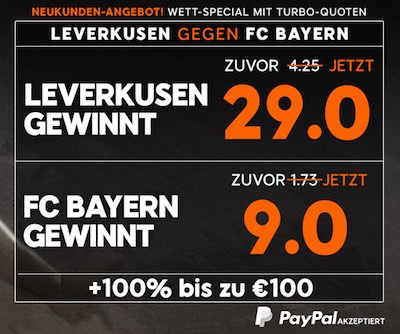 888sport Topquoten Leverkusen vs Bayern