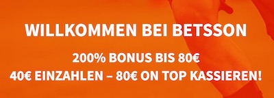 Betsson Bonus für Neukunden