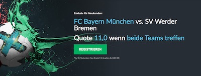 Bayern gegen Bremen Quotenboost bei Betvictor