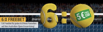 Bwin Freiwette zu Australien Open