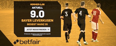 Leverkusen gegen Mainz Quotenboost bei Betfair