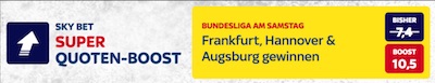Skybet Quotenboost zur 18. Bundesliga Runde