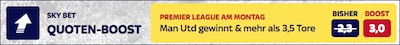 Skybet Quotenboost zu Manchester United gegen Stoke City