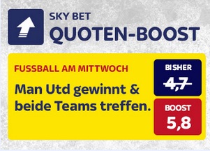 SkyBet Quotenboost zu Sevilla-ManUtd