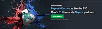 Bayern München gegen Hertha BSC Berlin bei Betvictor