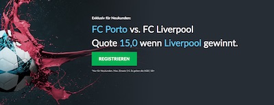 Porto gegen Liverpool Quotenboost bei Betvictor
