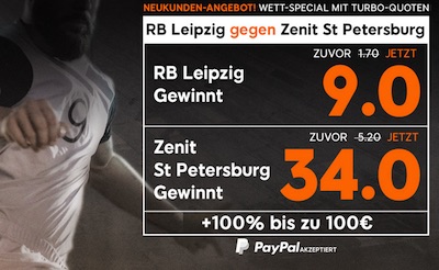 888sport Quotenboost zu Leipzig-Zenit