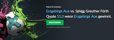 BetVictor Quotenboost zu Aue-Fürth