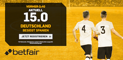 Betfair: 15.0 auf Deutschland schlägt Spanien