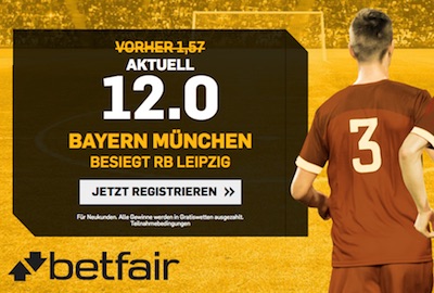 Quotenboost zu Leipzig-Bayern bei Betfair