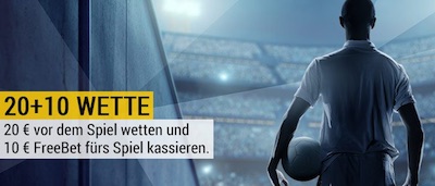 Bwin 20+10 Aktion zur CL und EL