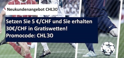 William Hill Promo zum CL Achtelfinale