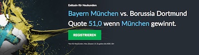 Bayern Muenchen gegen Borussia Dortmund Quotenboost bei Betvictor