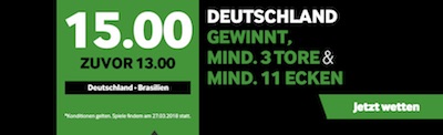 Betway Boost Deutschland gegen Brasilien