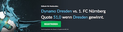 Dynamo Dresden gegen Nürnberg Quotenboost bei Betvictor