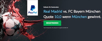BetVictor: 10.0 auf Bayern Sieg bei Real