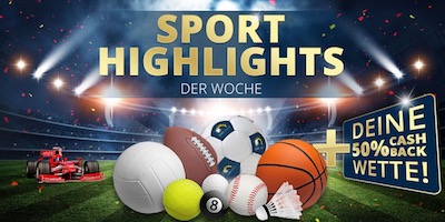 Highlight der Woche Cashback bei Sunmaker