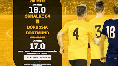 Betfair Quotenboost zu Schalke gegen Borussia Dortmund