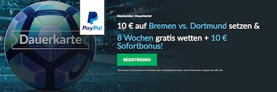 Betvictor Dauerkarte zu Bremen gegen Dortmund