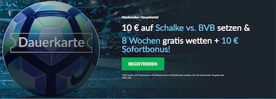 Betvictor Quotenboost zu Schalke gegen Borussia Dortmund Dauerkarte