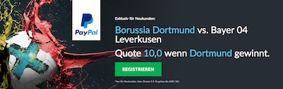 Borussia Dortmund gegen Bayer Leverkusen Quotenboost bei Betvictor