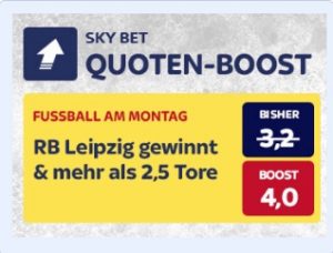 Skybet Quotenboost zu Leipzig gegen Leverkusen
