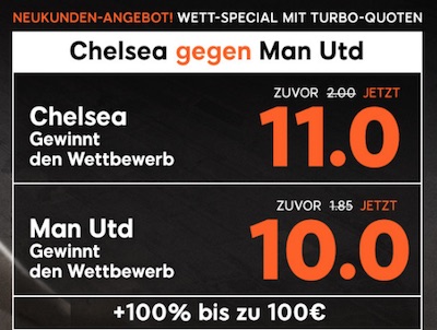 FC Chelsea gegen Manchester United 888sport Quotenboost