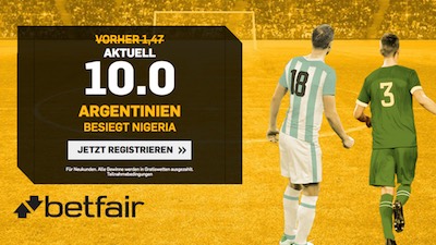 Betfair Quotenboost auf Argentinien besiegt Nigeria