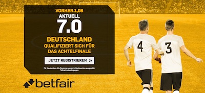 Betfair Quotenaktion auf DFB erreicht Achtelfinale