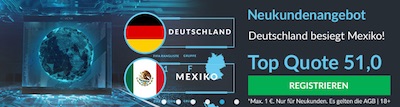 Verbesserte Quoten zu Deutschland-Mexiko bei BetVictor