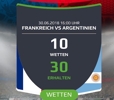 Frankreich gegen Argentinien Netbet Promotion