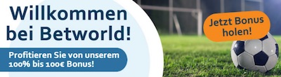 Betworld Bonus für Neukunden