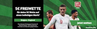 Belgien gegen England Freiwette bei Betway
